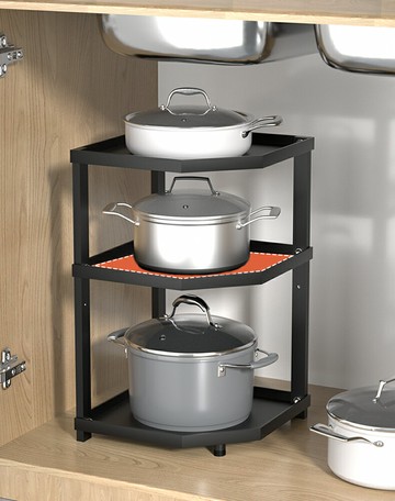 廚房轉角置物架多層臺面鍋具二層收納架櫥柜內柜子下水槽分層架子