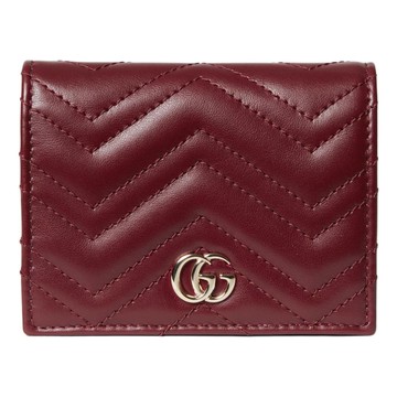 (WMNS) Gucci GG Marmont Quilted Leather Wallet 'Red Leather'