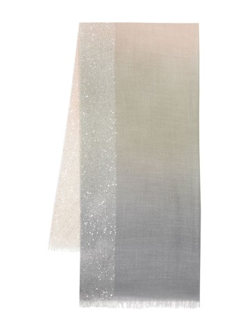 Faliero Sarti - Dania sequin-embellished gradient scarf - women - Silk/Virgin Wool/Polyester - One Size - Grey