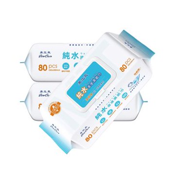 易立爽 99%純水護理濕巾（80抽/超大尺寸、連抽）12包/箱