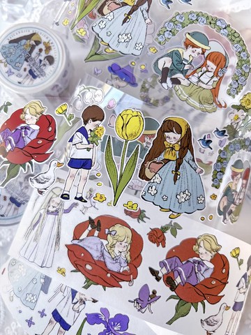 小花園 ちいさな戀の はじまり PET 和紙膠帶 (kiss-cut)