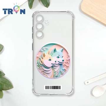 TRON 三星 S24 PLUS 可愛紙雕柴犬 四角防摔載具殼 軟殼 手機殼