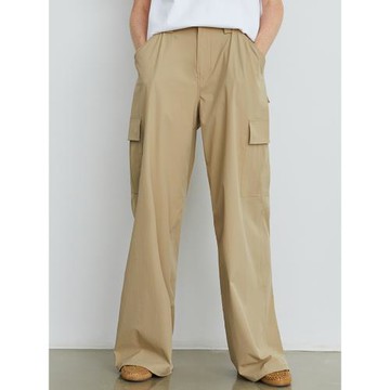 ROHEME高級感設計復古工裝長褲女春秋寬松直筒卡其色黑色闊腿褲子