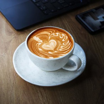 莫蘭迪 潑墨日式咖啡杯碟套裝高顏值陶瓷拉花拿鐵卡布杯子260ml