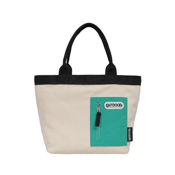 【OUTDOOR】慢活宣言燈心絨托特包-象牙白 OD253114IV