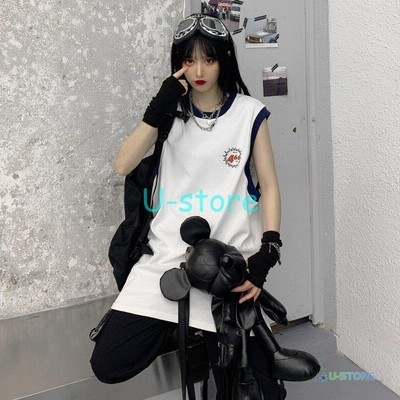 タンクトップ レディース 夏 袖なしtシャツ トップス ゆるい 韓国系ファッション 原宿系 Bf風 ヒップホップ ダンス ストリート風 カジュアル 通販 Lineポイント最大get Lineショッピング
