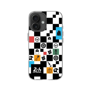 iPhone 16 Clear 透明 - 24 Hours of Le Mans - 24H - Checkerboard