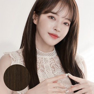 Euro Hair 真人髮12件式扣式接髮片  4號 自然棕色  1組