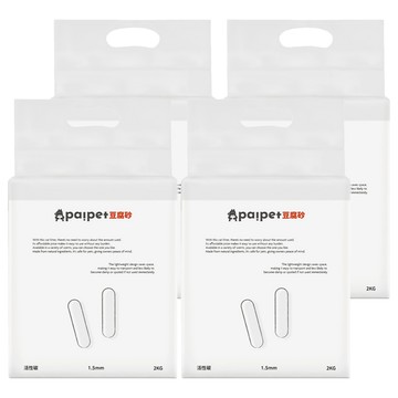 Paipet 豆腐砂 活性碳 1.5mm 2KG 4包