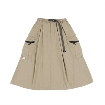 A[S]USL NYLON CARGO FLARE SKIRT / ASUSL 日系 工裝裙 多口袋 尼龍防潑水