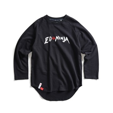 江戶勝｜男裝｜忍具印花圓擺長袖T恤