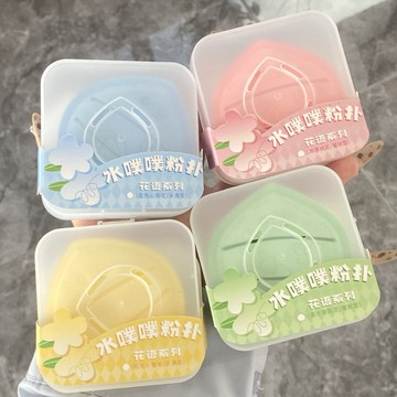【台灣出貨】爆款otw棉花糖粉撲 加大加厚 泡水變大 粉底液專用 乾濕兩用 水滴形桃子形粉撲A803