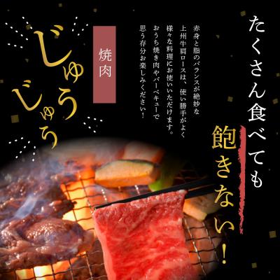 ふるさと納税 千代田町 牛肉 焼肉 用 上州牛 肩ロース 500g 群馬県 産 千代田町 ch003-015a003