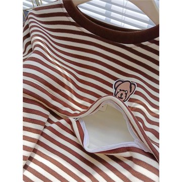 加絨哺乳衛衣秋冬加厚保暖孕婦裝辣媽款哺衣春秋純棉孕婦裝上衣