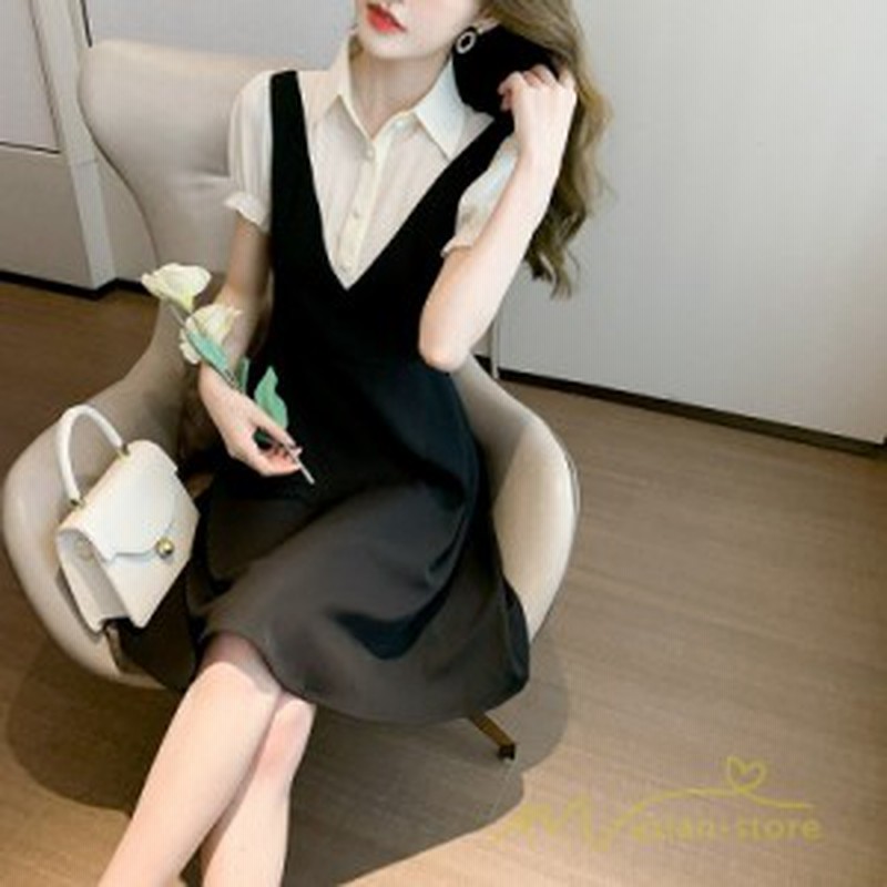 シャツワンピース ワンピース レディース 半袖 キレイめ ミモレ 膝丈 無地 膝丈ワンピース Aライン 襟付き 春夏半袖 ワンピース オシャレ 通販 Lineポイント最大get Lineショッピング