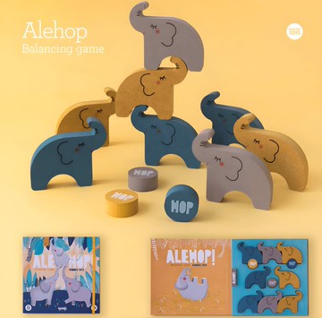 Londji-ALEHOP 雜技大象積木玩具 (西班牙原裝)