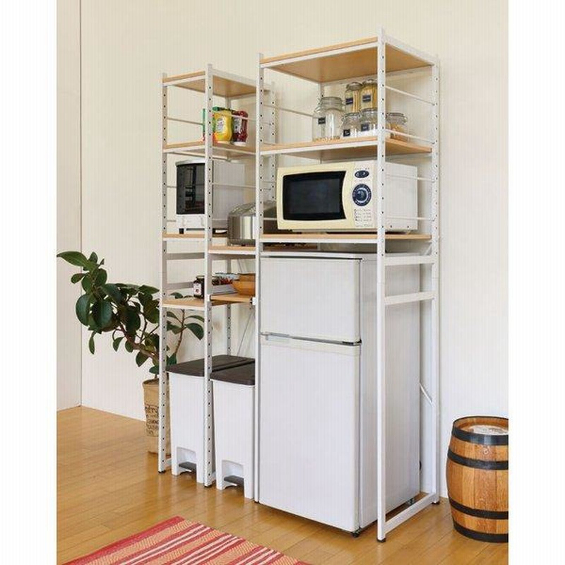 冷蔵庫 ラック 冷蔵庫上 ラック 電子 オーブンレンジ 収納 棚 幅