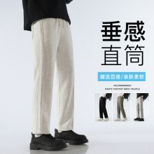 【超百搭】夏季薄款冰爽休閒褲 垂感直筒褲 寬鬆百搭九分褲 運動休閒衛褲