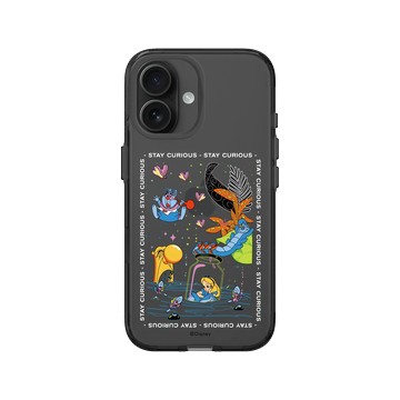 iPhone 16 Clear (相機按鈕) 酷墨灰 - 迪士尼-經典系列 Disney Classics - 愛麗絲夢遊仙境 Alice in Wonderland - Stay Curious