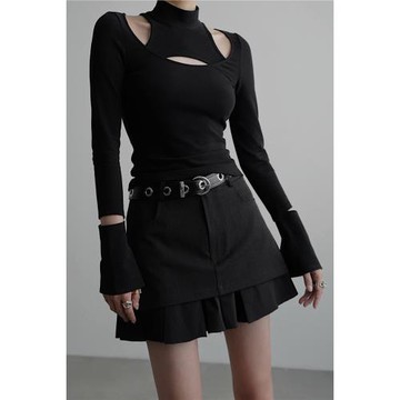 無以幻象 x 陳太太CHENTAITAI   長袖針織打底衫T恤