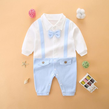 嬰兒衣服春秋裝寶寶周歲宴禮服百天百日宴外出服超萌洋氣連體哈衣鑫弘-素時衣櫥