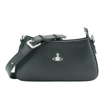 Vivienne Westwood Tasha 銀色星球荔紋面肩背包(黑)
