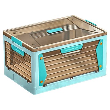 快樂小島 五開收納箱 磁吸疊疊收納箱 PP材質  藍色  大(52.5 x 36 x 28.5cm)  1個