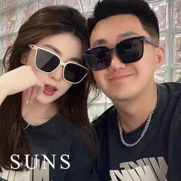 【SUNS】時尚墨鏡 潮流ins墨鏡 方框墨鏡 網紅抖音款 太陽眼鏡 抗UV(S973)