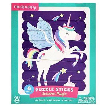 Mudpuppy 排排拼圖棒 魔法獨角獸，可創建6個拼圖  24片  1盒