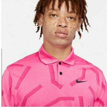 Nike Dri-FIT Vapor Polo 男 印花短袖Polo衫 桃紅