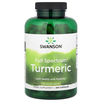 Swanson Vitamins, Full Spectrum® 姜黃，240 粒膠囊（每粒膠囊 720 毫克）