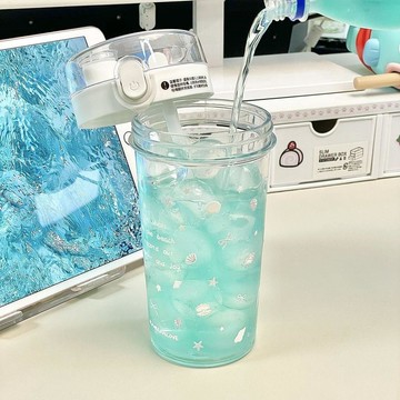 含稅價夏季新款ins星星吸管高顏值兩飲水杯學生便攜隨手杯