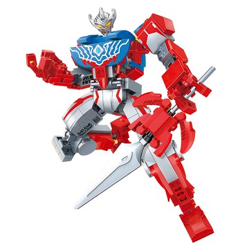 KEEPPLAY 奇妙積木 QMAN 超人力霸王積木  大河強化機甲  1盒