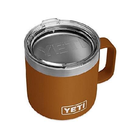 YETI Rambler 14 oz Mug, Stainless Steel, Vacuum Insulated with Standard Lid, Clay