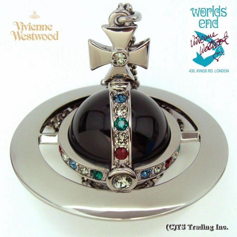 Vivienne Westwood ヴィヴィアンウエストウッド New Giant Orb Pendant 激レア 新 ジャイアント オーブ  ペンダント GM BLACK Multi ワ―ルズエンド 限定版 | LINEブランドカタログ