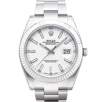 ROLEX 勞力士 Datejust 126334 日誌型板帶機械腕錶白x41mm