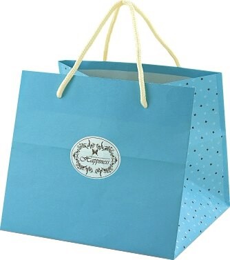 【零售量】手提袋(簡約幸褔６號)水藍色 /50個