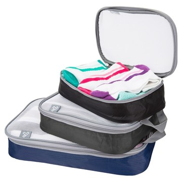 TRAVELON 衣物收納袋3件組  冷調  大(36 x 21 x 6cm) + 中(26.5 x 21 x 6cm) + 小(26.5 x 16 x 6cm)