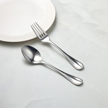 日本山崎金屬 - ELEGANCE系列 - 不鏽鋼叉匙組(2件式)