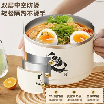 【臺灣出貨 免運】日式316不鏽鋼泡麪碗帶蓋學生宿舍泡麪神器食堂打飯碗筷套裝