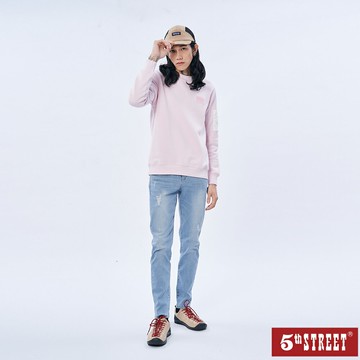 中性款 袖易材質貼袋上衣-粉紅色 (560883) 【5th STREET】【APP下單享4%回饋】 聖誕禮物券 最高折700