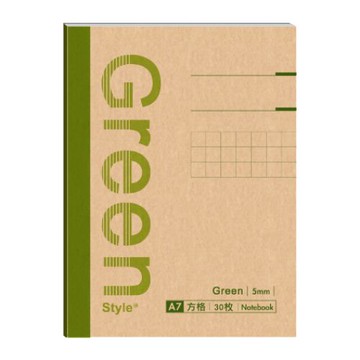 蝦皮隔日到貨 Green Style A7 方格定頁手冊-綠 墊腳石購物網