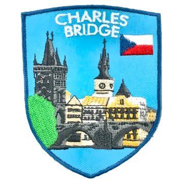 A-ONE 匯旺 捷克 查理大橋 地標造型刺繡 No.275 7.5 X 6 CM  彩色  1個
