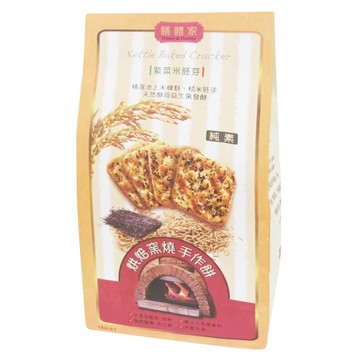 膳體家 烘焙窯燒手作餅 紫菜米胚芽 精選池上米糠麩 糙米胚芽 天然酵母益生菌發酵  270g  1包