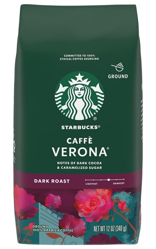 Starbucks Ground Coffee Dark Roast Caffe Verona 12 oz