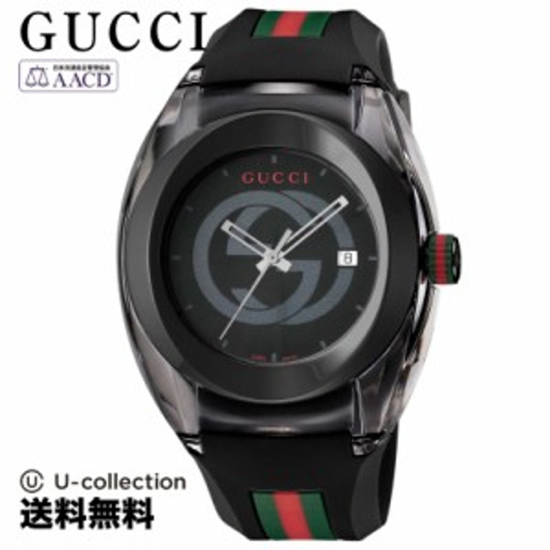 GUCCI グッチ SYNC シンク YA137107A ブラック クォーツ 腕時計 スイス