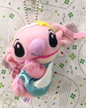 【震撼精品百貨】Stitch 星際寶貝史迪奇 絨毛吊飾-粉*18759 震撼日式精品百貨