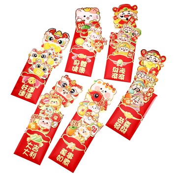 bebehome 好運連連立體抽拉式創意紅包袋 好運連連  6個