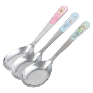 角落小夥伴可愛304不鏽鋼湯匙-藍色/綠色/粉紅色