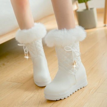 韓版中大童棉靴公主短靴兒童雪地靴小女孩童鞋秋冬季加絨女童靴子